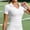White, variant on Women Solid Crew Neck Athletic T-Shirt, Slim Quick Dry Breathable Yoga Top Fitness Loungewear Tee Blue-crew neck XL(XL)