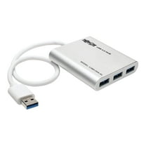 Tripp Lite 4-Port Portable USB 3.0 SuperSpeed Mini Hub, Aluminum