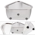 thumbnail image 4 of 1 cesta de almacenamiento de esquina para fregadero, forma triangular, cesta de drenaje para fregadero de cocina, 4 of 7