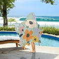 thumbnail image 3 of Yayeee Kids Hooded Towels Toddler Soft Absorbent Beach Bathing Wrap 50" x 23.5", Floral Pattern, 3 of 5