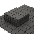 thumbnail image 2 of Gzxs 9 Pcs Interlocking Deck Tiles, 12" x 12" Waterproof Patio Plastic Flooring Tiles, All Weather Composite Decking Tiles for Balcony, Backyard, Indoor and Outdoor (Gray), 2 of 5