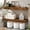 A. Brown, variant on White Bathroom Shelves Over Toilet Wall Mounted Floating Farmhouse Shelf with Toilet Paper Storage Small 16 Inch Set of 2