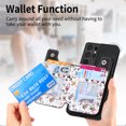 thumbnail image 5 of Nalacover Case for Samsung Galaxy S21 Ultra Wallet Case with Card Slots Zipper Pocket, Floral Pattern PU Leather Flip Kickstand Cover for Women Girls, RFID Blocking Shockproof Case, Black, 5 of 9