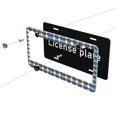 thumbnail image 6 of A Pair Of License Plate Frame Sunscreen Corrosion Resistant Rust 12.3×6.3in With Accessories Suitable For Any Car Lightsteelblue Retro Houndstooth_2, 6 of 8