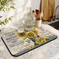 thumbnail image 3 of 2 Pack Washable Rubber Sunflower Cute Floral Dish Drying Mats for Kitchen Counter Home Large Coffee Bar Pad Accessories and Decor for Utensils Stemware (2pcs 19.5''x12''), 3 of 6