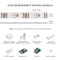 thumbnail image 4 of BTF-LIGHTING WS2812B Tira de luces LED 1m 5m 30LEDs/m 60LEDs/m IP30 IP65 IP67 5050SMD Direccionable individualmente PCB blanco negro flexible Tira de píxeles LED a todo color Dream Color DC5V, 4 of 5