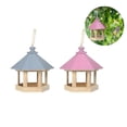 thumbnail image 1 of Comederos para pájaros, comedero colgante para colibríes, casa para pájaros de madera, jaula para loros, adornos para exteriores, decoración de patio, 1 of 5
