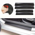 thumbnail image 3 of Flmtop 4Pcs 4D Carbon Fiber Auto Car Door Sill Stickers Anti-Scratch Protection Cover, 3 of 7
