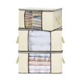 thumbnail image 1 of 3pcs Reinforced Non-Woven Clothing Storage Bag with Clear Window - Large Capacity, 1 of 5
