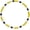 Halo |Yellow/White/Black Chain 16 inches, variant on Men's baseball necklace, 10mm rhinestone beaded choker, 16/18/20 inches, strong elastic sparkling ice chain, cool baseball accessory, a gift for team members and fans.