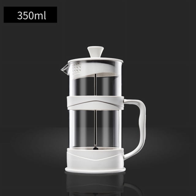 French Press Coffee Maker 12 Oz, White Coffee Presses Tea Makers with Borosilicate Glass Cold and Hot Brew Coffee