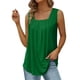 thumbnail image 1 of Playeras,Blusas y Tops,Ropa para Mujer Gráfico camisetas sin mangas para las mujeres Tops de verano para mujer Cuello cuadrado Suelto Casual Manga corta (Green, XXXL), 1 of 7