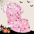 thumbnail image 6 of Yuncity Halloween Pajamas Women Comfortable Stylish Round Neck Pattern Fall Winter Loungewear Womens Pajama,S, 6 of 7