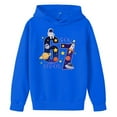 thumbnail image 4 of SonxaHe Little Boys Hoodie Cartoon Print Loose Soft Hooded Sweatshirts Child Long Sleeve School Sports Cozy Hoodies Blue,Sized 6-7, 4 of 4