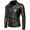 1Coffee, variant on Jacket For Mens Male Stand Up Collar Leather Jacket Lightweight Leather Motorcycle Jacket