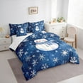 thumbnail image 3 of Castle Fairy Cute Snowman Twin Bedding Sets 7-Piece for Female Men Women,Merry Christmas Bedding Comforter Set Microfiber,Happy Winter Xmas Snowflakes Breathable Sheet Sets,Microfiber Bedroom Decor, 3 of 8