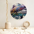 thumbnail image 5 of Yiaed Psychedelic Shark Artwork Print Bone China Decorative Plate Ceramic Dinner Plates Art Crafts with Display Stand-8in, 5 of 6
