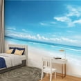 thumbnail image 2 of Peel and Stick Wallpaper Waterproof Empty sandy beach sea clear sky Wall Mural Decor Self Adhesive and Removable 100in x 144in, 2 of 8
