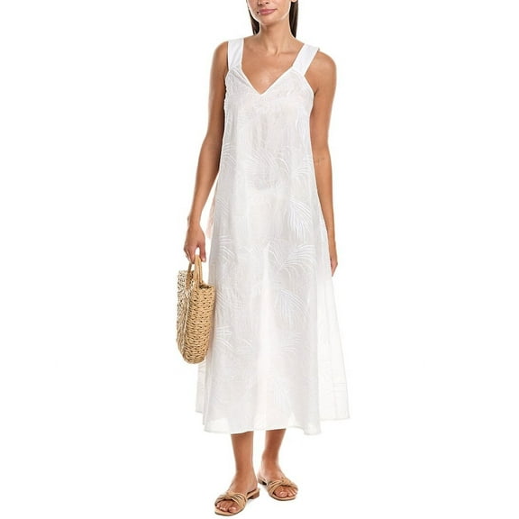Natori womens  Palm Maxi Dress, xs, White