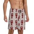 thumbnail image 2 of Vsdgher Short de Pyjama Rouge Homard avec Griffes Imprimées pour Hommes Bas de Pyjama Léger avec Poches-TTG, 2 of 6