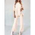 thumbnail image 6 of Women'S Two-Piece Fashion Casual Suit Travel Vacation Clothing Beige XXL, 6 of 9