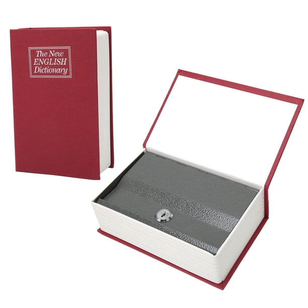 Caja Fuerte Para Libros, Acero Reforzado, Antirrobo, A Prueba De Golpes, De Acero Inoxidable, Almacenamiento Oculto, Caja De Libros Falsa Con Llaves Para El Hogar