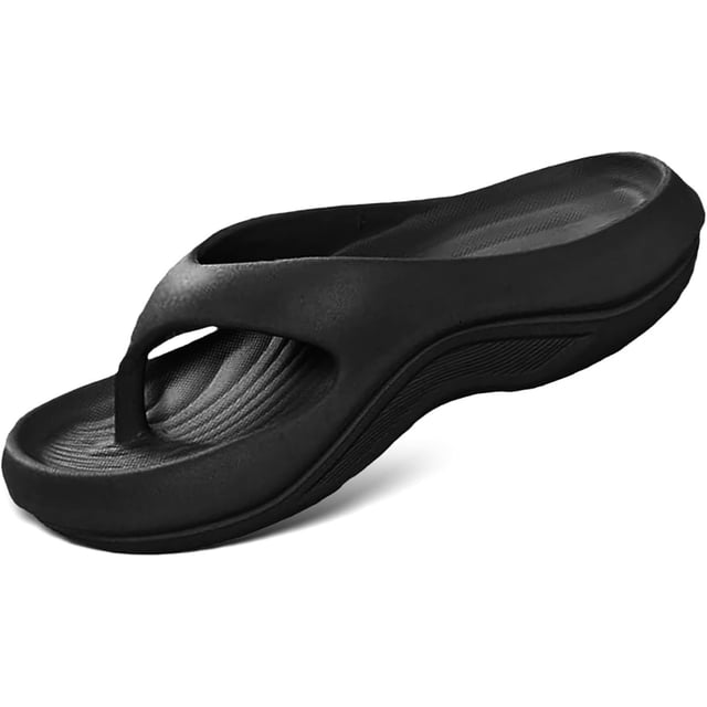 Pillow Slides Flip Flops for Women Plantar Fasciitis, Pillow Arch Support Flip Flops, Non-slip Orthopedic Platform Slippers