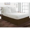 thumbnail image 2 of 1 Piece Box Pleated with Split Corners 100% Egyptian Cotton Bed Skirt 1000 Thread Count 12" Inch Drop Easy Fit Luxury Bedding Collection King Size (78"X80") - Chocolate Solid, 2 of 6