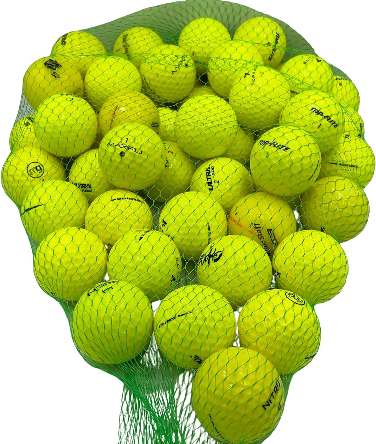 Golf Ball Planet - 50 Pack Recycled Golf Balls Yellow Mix (4A/Near Mint)