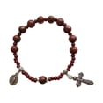 thumbnail image 1 of Finger Baptism Rosaries Glass Bead Bracelet for Baptism Favors Christening Favors Religious Favors Weddings Party Favors, 1 of 4