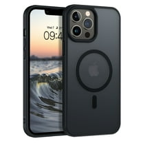 DUEDUE iPhone 13 Pro Case 6.1", Compatible with Mag Safe, Magnetic Slim Matte Shockproof Case for iPhone 13 Pro, Black