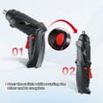 thumbnail image 6 of JENABOM 26 in 1 Electric Screwdriver Cordless Rechargeable  Set 3.6V Li-ion 3.5Nm Max Torque  Rotatable with LED Light Screwdriver for Home Office DIY  (Black), 6 of 11