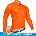 thumbnail image 4 of Maillot de ciclismo térmico de lana para hombre, ropa de ciclismo de montaña, de manga larga, color rojo, para invierno, 4 of 5