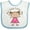 White/Blue, variant on Inktastic My Oma Loves Me Granddaughter Gift Girls Baby Bib