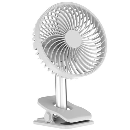 

Battery Operated USB Desk Fan 4 Speeds Extra Quiet 3-Blade Design Adjustable Angle with Timer Small Personal Fan for Camping Tent Car Dorm and Outdoor Activity