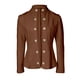 thumbnail image 1 of Cárdigan de Punto con Estampado de Rombos para Mujer, Abrigo Corto Ligero, Cuello Alto, Larga, Botones Metálicos, Chaqueta de Otoño Caqui XXL, 1 of 7