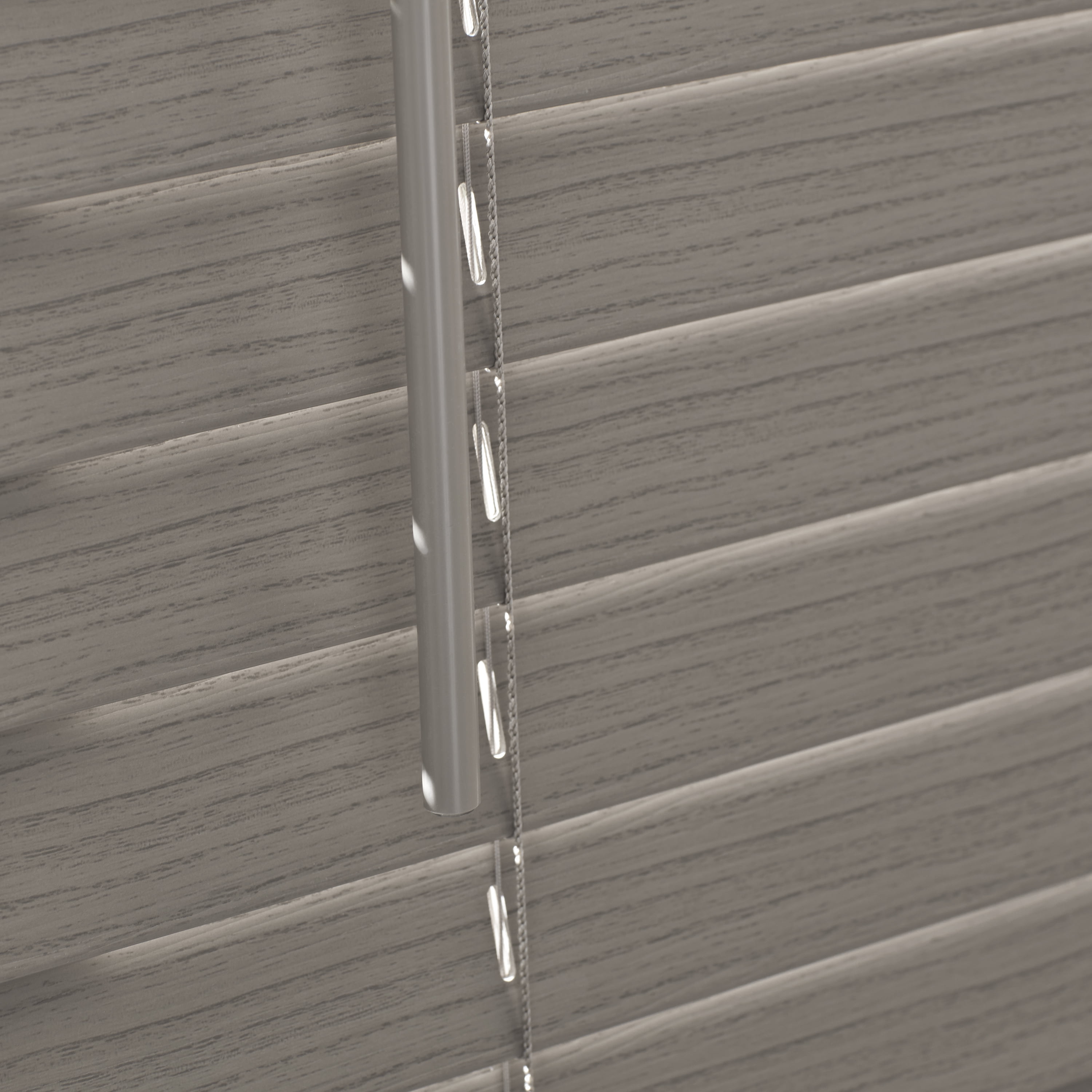 Better Homes & Gardens 2" Cordless Faux Wood Horizontal Blinds, Rustic Gray, 39" W x 64" L
