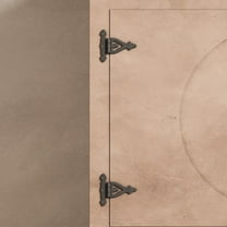 Renovators Supply Cabinet Door Strap Hinge w/Hardware 3" Black Rust Resistant Wrought Iron Flush Mount Hinge for Cabinets