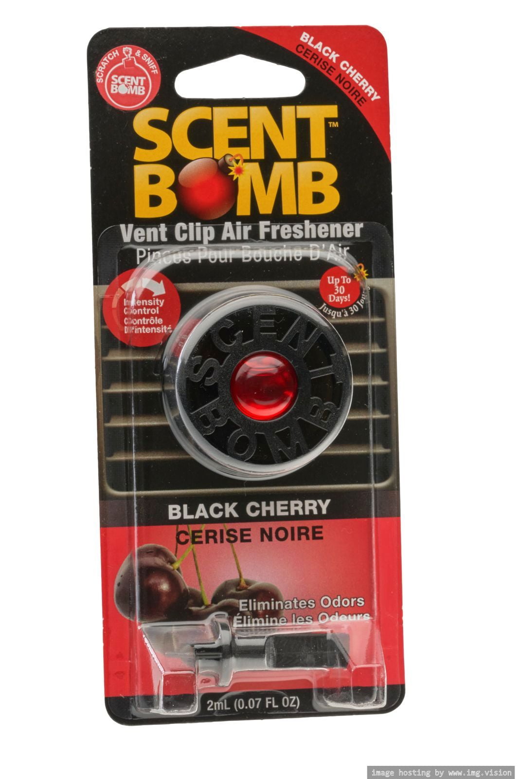 Scent Bomb Black Cherry Vent Clip for Vehicle Air Vents