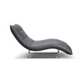 thumbnail image 3 of Jerry Chaise-Color:Gray Faux Leather, 3 of 5