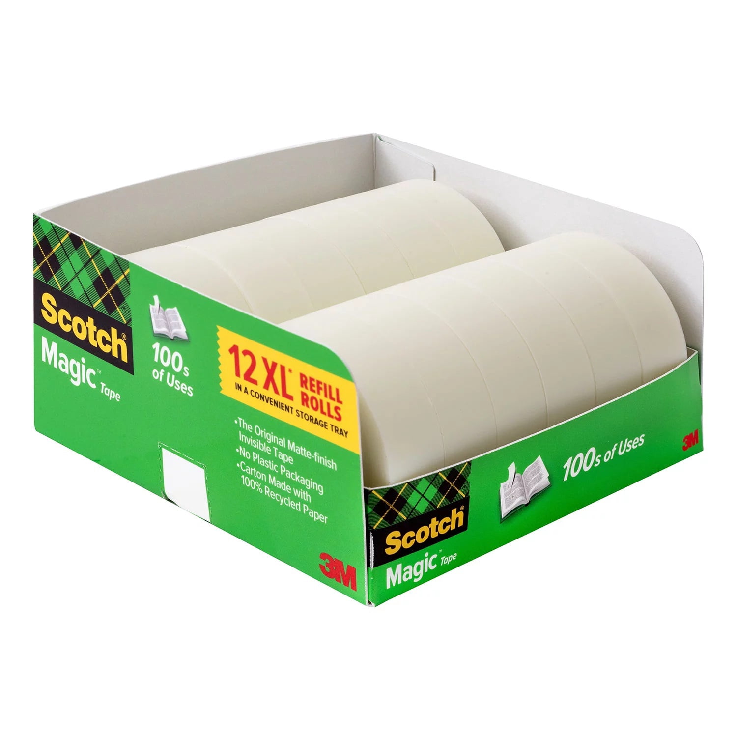 Scotch Magic Tape, 3/4 in x 1296 in, 12 Pack