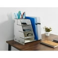 thumbnail image 3 of Wooden Office Desk Organizer Mail Rack for Desktop with Pen Holder Whıte, 3 of 5