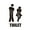 Black, variant on Geemin Man and Woman Toilet WC Sticker Home Decal for Bathroom Decoration Easy to Apply Removable PVC Home Decal Door Sign