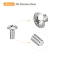 thumbnail image 4 of Unique Bargains M4x8mm Oval Head Phillips Machine Screws, 50 Pack 304 Stainless Steel Slightly Raised Countersunk Head Screws, 4 of 5