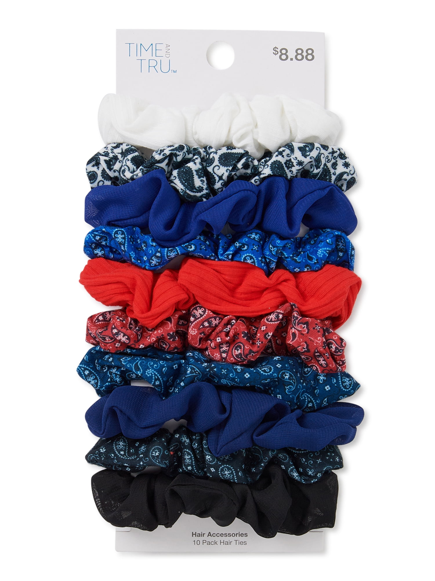 Time and Tru Hair Tie Set, 10-Pack
