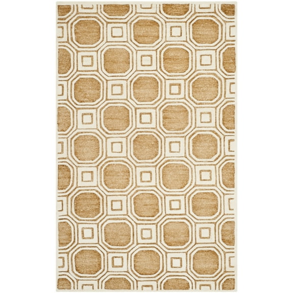 SAFAVIEH Precious Collection PRE153D Handmade Camel Rug