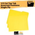 Heavy Duty 1/3 Cut Manilla File Folders 100 Pack Assorted Tab Colors