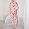 thumbnail image 6 of Goofa Floral Strawberr Printed Women’s 2 Piece Pajama Set Super,Pajamas Women's Long Sleeve Sleepwear Soft Button Down Loungewear Pjs Lounge Set Nightwear-XX-Large, 6 of 9