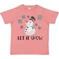 thumbnail image 3 of Inktastic Let It Snow Cute Snowman in Hat and Scarf Boys or Girls Toddler T-Shirt, 3 of 5
