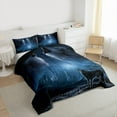 thumbnail image 3 of Castle Fairy Wolves Wildlife Twin Comforter Sets Female Men,Moutain Animal Bedding Set, 3 of 8
